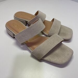 Joie Sandals Womens Size 8.5 Nolita Linen Slip On Strappy Boho New Minimalist